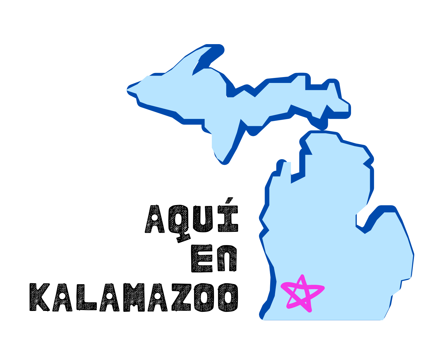 Aqui en Kalamazoo logo